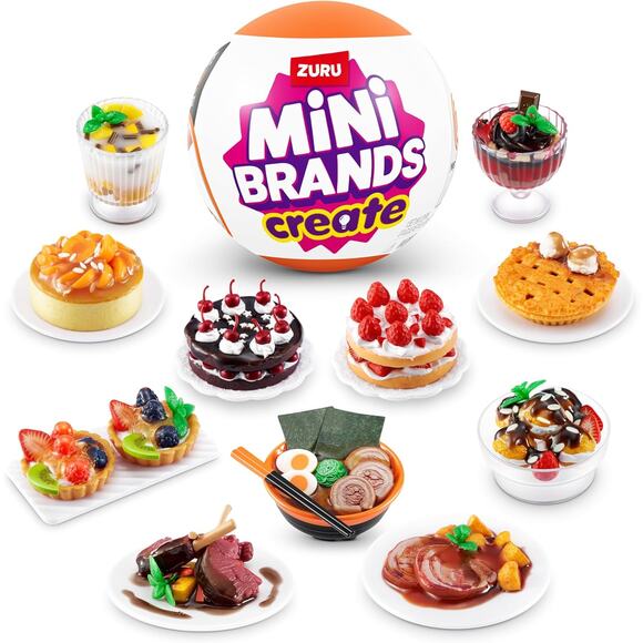 2 Pack Zuru Mini Brands Create Master Chef Surprise Toy Collectible Figure Food - Picture 2 of 2